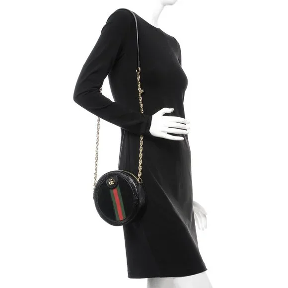 Gucci Ophidia Suede Round Cross Body Bag - Picture 11 of 11